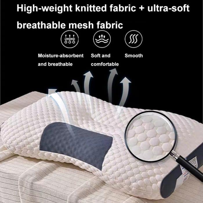 Nackenschützendes, gestricktes, nicht zusammenfallendes Kissen, Massagekissen für die Trennwand zu Hause, Low, Medium, High – Bild 3