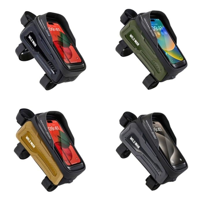 WILD MAN M20 Outdoor Radfahren Fahrrad Telefon Touchscreen wasserdichte Frontstrahltasche, M20 (Black), M20 (Green), M20 (Yellow), M20 (Gray) – Bild 2