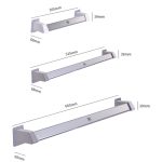 2 Stück Vilscijon Wandregal aus Aluminiumlegierung für Badezimmer, WC, Hausschuhe, Handtuchhalter, Short Silver, Short Black, Long Silver, Long Black, Lengthen Silver, Lengthen Black – Bild 3