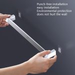 2 Stück Vilscijon Wandregal aus Aluminiumlegierung für Badezimmer, WC, Hausschuhe, Handtuchhalter, Short Silver, Short Black, Long Silver, Long Black, Lengthen Silver, Lengthen Black – Bild 5