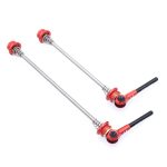 EVERDAWN Mountain Highway Bike Titanlegierung Achse Schnellentfernungsstange Vorder- und Hinterrollen Offene Blumentrommel Festachsenwagen, 424 Red, 424 Black, 424 Titanium Color, 424 Gold