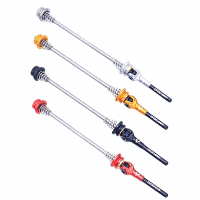 EVERDAWN Mountain Highway Bike Titanlegierung Achse Schnellentfernungsstange Vorder- und Hinterrollen Offene Blumentrommel Festachsenwagen, 424 Red, 424 Black, 424 Titanium Color, 424 Gold – Bild 2