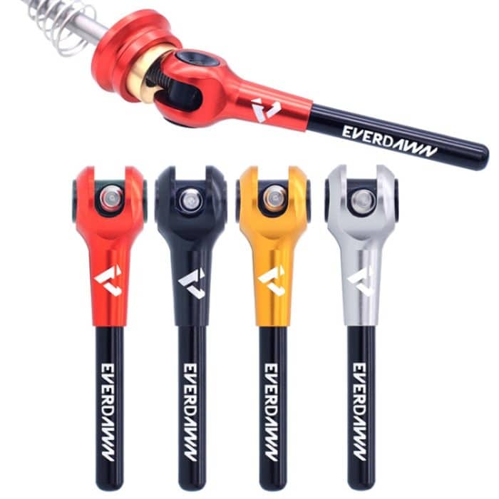 EVERDAWN Mountain Highway Bike Titanlegierung Achse Schnellentfernungsstange Vorder- und Hinterrollen Offene Blumentrommel Festachsenwagen, 424 Red, 424 Black, 424 Titanium Color, 424 Gold – Bild 3