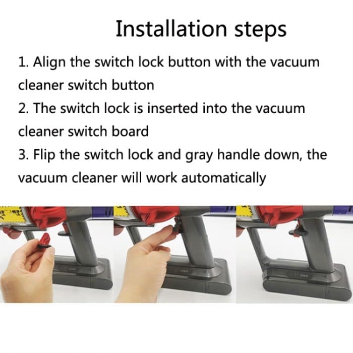 2 STÜCKE HJ-PJ-0046 Staubsauger Zubehör Schalter Schnalle Halter für Dyson V6 / V7 / V8 / V10 / V11 – Bild 5