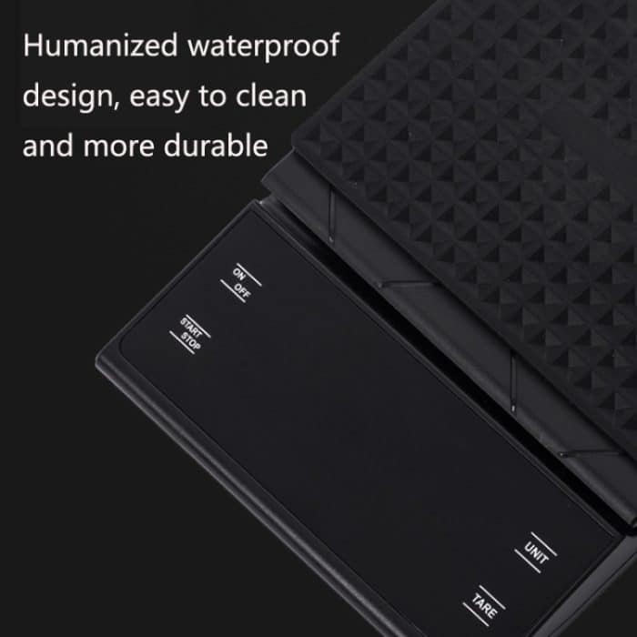 Haushaltsküchenwaage, handgemachte Kaffee-Elektronikwaage mit Timer, 3kg / 0.3g – Bild 4