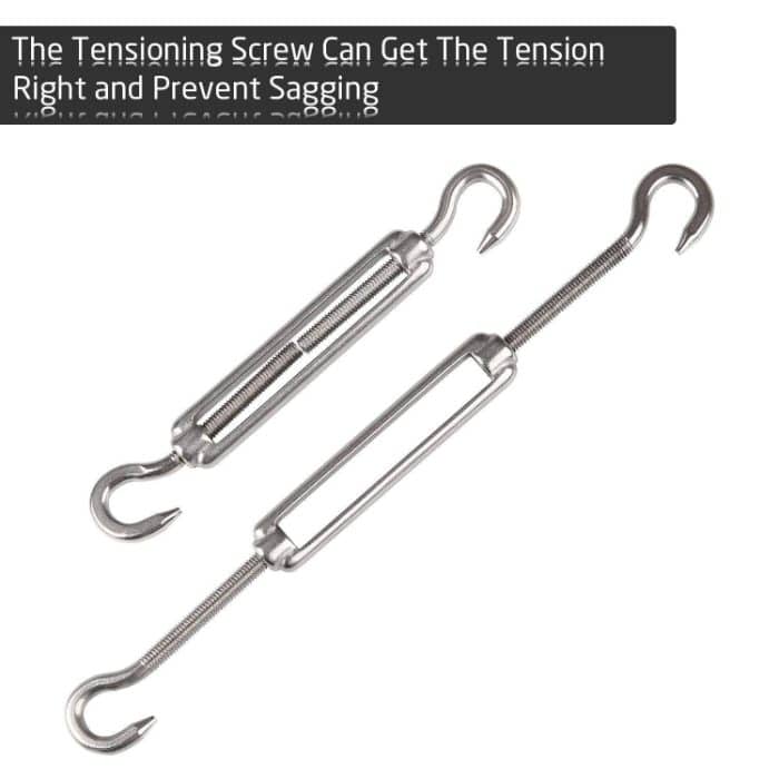 Rechteckiges Sonnensegel für den Außenbereich, Zubehör aus Edelstahl 304, Außenschirm, Blumenkorb, Schrauben, Diamant-Türschnalle, 24 PCS / M5 Set – Bild 3