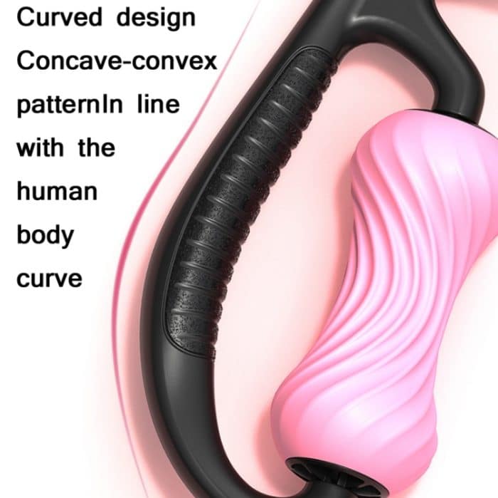 MIKE 2 Stück Schlaufen-Beinrollen-Massagegerät, Muskel-Spirallinien-Entspannungs-Yoga-Schaumstoffrolle, 2-wheel RingGirl Pink, 2-wheel Ring Lake Blue, 2-wheel Ring Elegant Black – Bild 4