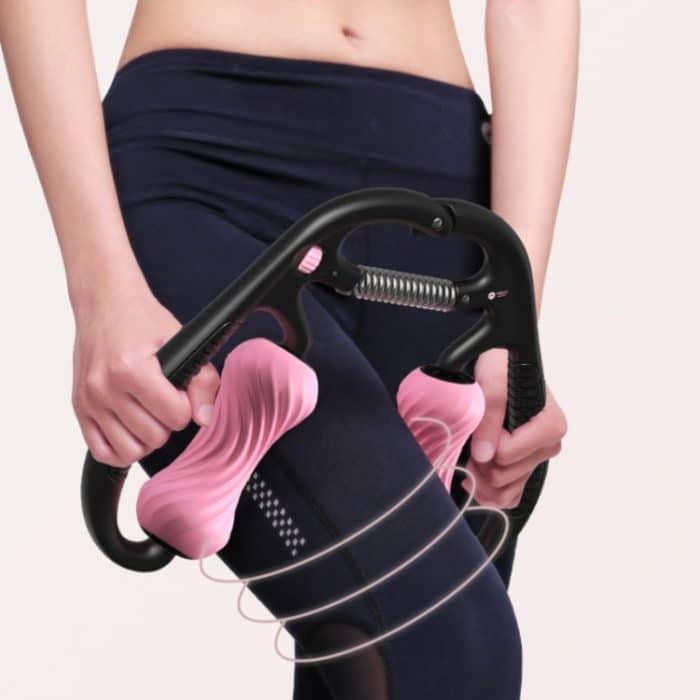 MIKE 2 Stück Schlaufen-Beinrollen-Massagegerät, Muskel-Spirallinien-Entspannungs-Yoga-Schaumstoffrolle, 2-wheel RingGirl Pink, 2-wheel Ring Lake Blue, 2-wheel Ring Elegant Black – Bild 7