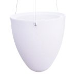 Drahthängender Blumentopf aus Kunststoff mit automatischer Wasseraufnahme und mattierter Oberfläche, Plastic Flowerpot – Bild 2