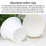 Drahthängender Blumentopf aus Kunststoff mit automatischer Wasseraufnahme und mattierter Oberfläche, Plastic Flowerpot – Bild 5