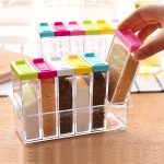 6 PCS / Set Transparent Spice Seasoning Box Aufbewahrungsflasche