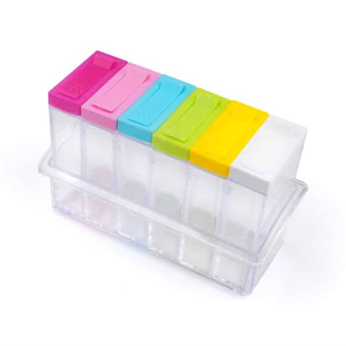 6 PCS / Set Transparent Spice Seasoning Box Aufbewahrungsflasche – Bild 4