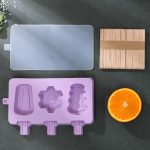 Selbstgemachte, niedliche Silikon-Cartoon-Eiscremeform für Kinder, Small Chrysanthemum, Small Sakura, Large Cartoon, Large Geometry, Large Fruit – Bild 3