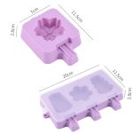 Selbstgemachte, niedliche Silikon-Cartoon-Eiscremeform für Kinder, Small Chrysanthemum, Small Sakura, Large Cartoon, Large Geometry, Large Fruit – Bild 7