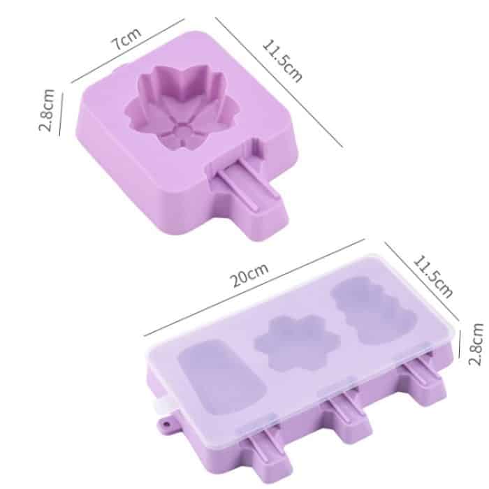 Selbstgemachte, niedliche Silikon-Cartoon-Eiscremeform für Kinder, Small Chrysanthemum, Small Sakura, Large Cartoon, Large Geometry, Large Fruit – Bild 7