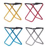 Tragbarer Camping-Klappstuhl für den Außenbereich, Angelgrillhocker aus 7075-Aluminiumlegierung, Größe: 24,5 x 22,5 x 27 cm, Camping Folding Chair (Silver Gray), Camping Folding Chair (Gold), Camping Folding Chair (Red), Camping Folding Chair (Blue) – Bild 2