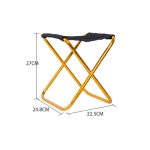 Tragbarer Camping-Klappstuhl für den Außenbereich, Angelgrillhocker aus 7075-Aluminiumlegierung, Größe: 24,5 x 22,5 x 27 cm, Camping Folding Chair (Silver Gray), Camping Folding Chair (Gold), Camping Folding Chair (Red), Camping Folding Chair (Blue) – Bild 3