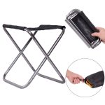 Tragbarer Camping-Klappstuhl für den Außenbereich, Angelgrillhocker aus 7075-Aluminiumlegierung, Größe: 24,5 x 22,5 x 27 cm, Camping Folding Chair (Silver Gray), Camping Folding Chair (Gold), Camping Folding Chair (Red), Camping Folding Chair (Blue) – Bild 5