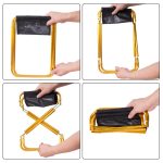 Tragbarer Camping-Klappstuhl für den Außenbereich, Angelgrillhocker aus 7075-Aluminiumlegierung, Größe: 24,5 x 22,5 x 27 cm, Camping Folding Chair (Silver Gray), Camping Folding Chair (Gold), Camping Folding Chair (Red), Camping Folding Chair (Blue) – Bild 6