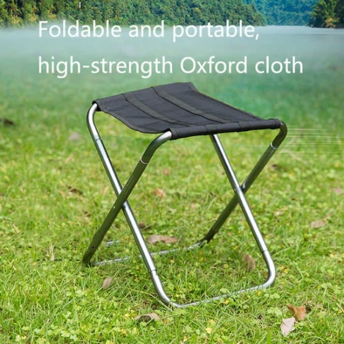 Tragbarer Camping-Klappstuhl für den Außenbereich, Angelgrillhocker aus 7075-Aluminiumlegierung, Größe: 24,5 x 22,5 x 27 cm, Camping Folding Chair (Silver Gray), Camping Folding Chair (Gold), Camping Folding Chair (Red), Camping Folding Chair (Blue) – Bild 7