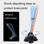 TBS-009 Vierbeinige klappbare ältere Krücken aus Aluminiumlegierung, leichte und multifunktionale rutschfeste Krücken mit Licht, TBS-009(Black), TBS-009(Brown) – Bild 3