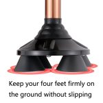 TBS-009 Vierbeinige klappbare ältere Krücken aus Aluminiumlegierung, leichte und multifunktionale rutschfeste Krücken mit Licht, TBS-009(Black), TBS-009(Brown) – Bild 4