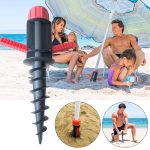 32 mm Rohrdurchmesser, Outdoor-Strand-Sonnenschirm-Zubehör, großer tragbarer Spiral-Erdungsstecker aus Kunststoff, 32mm Sun Umbrella Accessories