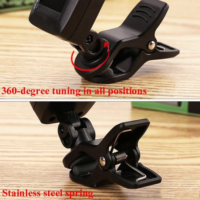 AROMA Gitarren-Stimmgerät, Ukulele, Violine, Bass, multifunktionales elektronisches Stimmgerät, AT-01A, AT-200D – Bild 5