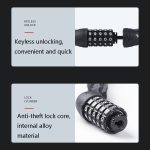 WEST BIKING YP0705065 Fahrrad Reflektierendes Diebstahlschutzschloss Mountainbike Anti-Peeling Reflektierendes Streifenschloss, WEST BIKING YP0705065 – Bild 6