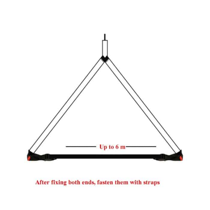 COOL CAMP CF-711 Pyramidenzeltstangenhalterung, Zeltzubehör, Baldachinstange, feste Einstellschnalle – Bild 5
