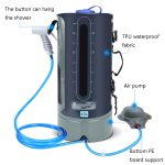 AFISHTOUR FW2078 12L Badewasser-Aufbewahrungstasche für den Außenbereich, tragbare Camping-Badetasche, Ordinary Air Pump, Spherical Air Pump – Bild 4