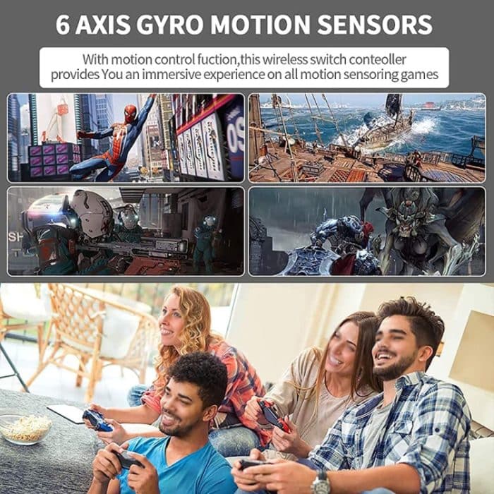Drahtloses Gamepad mit Wake-Up für Nintendo Switch/Android/IOS/PC, Stil:, S818 Left Blue + Bracket, S818 Left Red + Bracket, S818 Left Blue, S818 Left Red, S818 Green Black, S818 Green Black + Bracket – Bild 7