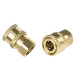 2 Stück Hochdruck-Wassersprinkler mit Live-Anschluss und Schnellsteckdosen für den Gewindeanschluss von Waschmaschinendüsen, Inner G1/4, Internal M14x1.5mm
