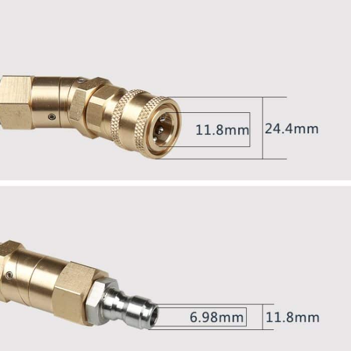 Autowaschmaschine mit Hochdruck-Klimaanlage-Reinigungsdüse, 1/4 Kupfer-Rotationsbiegegelenk, 360-Grad-Drehung, universeller Schnellstecker, 1/4 Copper Cleaning Nozzle – Bild 3