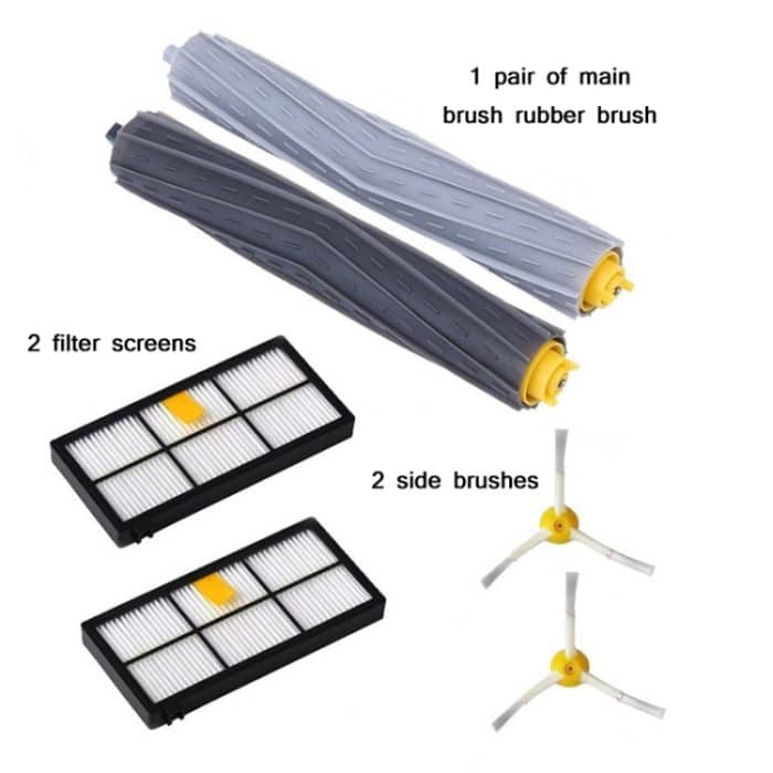 Roboter-Kehrbürste + Hypa-Filter + Dreieck-Seitenbürste für IRobot 800 960 – Bild 2