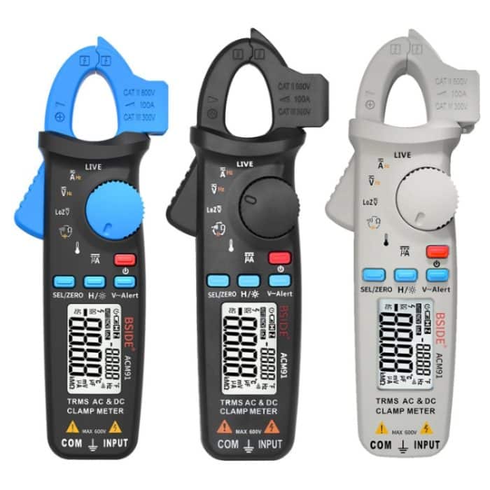 BSIDE ACM91 Digitales Zangenmessgerät AC/DC-Strom 1 mA True RMS Auto Range Kondensatortester Multimeter, ACM91 Blue, ACM91 Black, ACM91 Grey – Bild 2