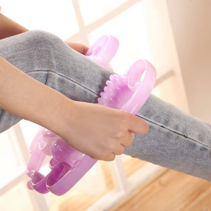 2 Stück Damen Ring Beinklemme Massagegerät Ball Ofenrohr Yoga Fitnessgeräte, 4-wheel Ring Blue, 4-wheel Ring Purple – Bild 6