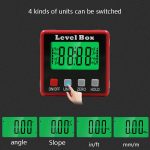 Präzisions-Digital-Neigungsmesser, Elektronen-Goniometer, 4 x 90 Grad, magnetische Basis, digitaler Winkelmesser, Winkelmesser, abgeschrägte Box – Bild 5