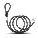 WEST BIKING YP0705066 Verlängertes Stahlkabelschloss, Motorrad-Mountainbike-Fahrrad-Diebstahlsicherungsschloss, WEST BIKING YP0705066