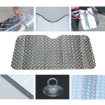 SHUNWEI 2 Stück Auto-Sonnenschutz für die Windschutzscheibe im Sommer, Sonnenschutz und Wärmedämmung, R-3934 130x70cm (Hatchback), R-3920 130x60cm (Hatchback), R-3921 140x70cm (Sedan), R-3922 140x75cm (SUV Off-road Vehicle) – Bild 3