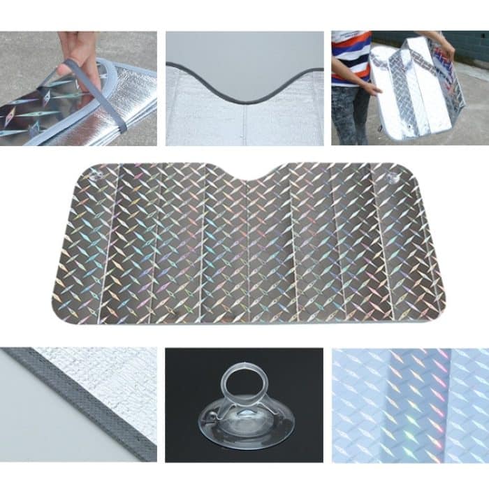 SHUNWEI 2 Stück Auto-Sonnenschutz für die Windschutzscheibe im Sommer, Sonnenschutz und Wärmedämmung, R-3934 130x70cm (Hatchback), R-3920 130x60cm (Hatchback), R-3921 140x70cm (Sedan), R-3922 140x75cm (SUV Off-road Vehicle) – Bild 3