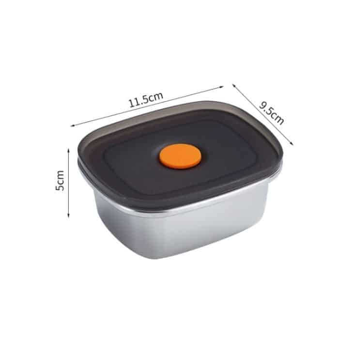 Kühlschrank-Frucht-Frischhaltebox, versiegelte Lunchbox aus Edelstahl 304, 250ml, 450ml, 600ml, 1000ml – Bild 7