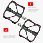 1 Paar PROMEND Titanachse Carbonrohr Fahrradpedal Mountainbike Rennrad 3 Palin Pedal, PD-M86C-TI, PD-R87C-TI – Bild 3