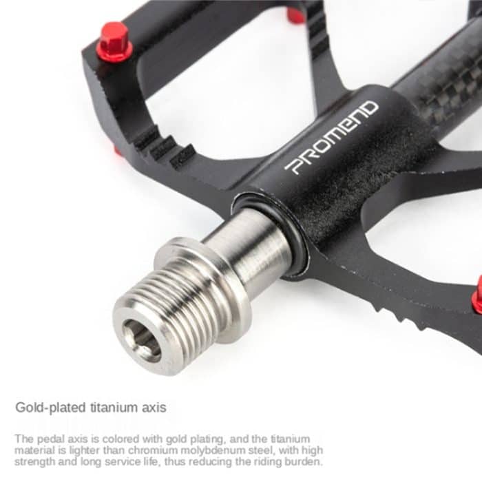 1 Paar PROMEND Titanachse Carbonrohr Fahrradpedal Mountainbike Rennrad 3 Palin Pedal, PD-M86C-TI, PD-R87C-TI – Bild 4