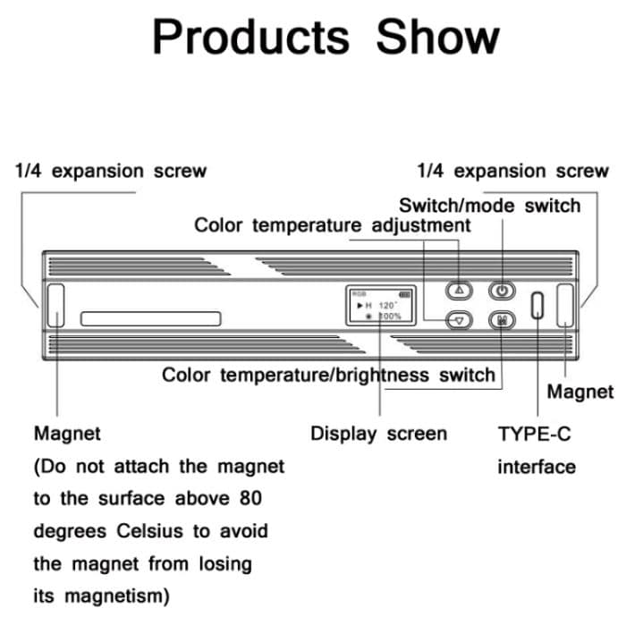 W200 RGB Outdoor-Fotografie-Handheld-Fülllicht-LED-Atmosphären-Stick-Licht – Bild 3