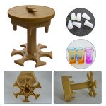 Weinspender für 6 Tassen, automatischer Umleitungs-Weinausgießer mit Drehteller, Stil:, Hexagon Gray with Transparent Cup, Hexagon Gray with Color Cup, Hexagon Brown with Transparent Cup, Hexagon Brown with Color Cup... – Bild 3