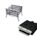 Komplett aus Edelstahl, zusammenklappbar, tragbarer Grill, Holzkohlegrill, Holzofen, CF-723 – Bild 2