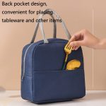 2 Stück QW001 Cartoon dicke Aluminiumfolie Lunchtasche Student Lunchbox Handtasche isolierte Tasche, Cat Lunch Bag(Tibetan blue), Chicken Lunch Bag (Beige), Lunch Bag(Wine Red) – Bild 5