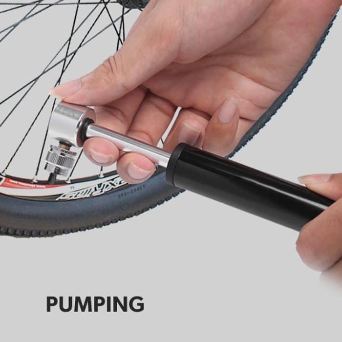 Manuelle tragbare Mini-Fahrrad-Aluminiumlegierungspumpe, Basketball, Fußball, aufblasbarer Zylinder, Aluminum Alloy Pump(Black), Aluminum Alloy Pump(Red), Aluminum Alloy Pump(Silver) – Bild 7