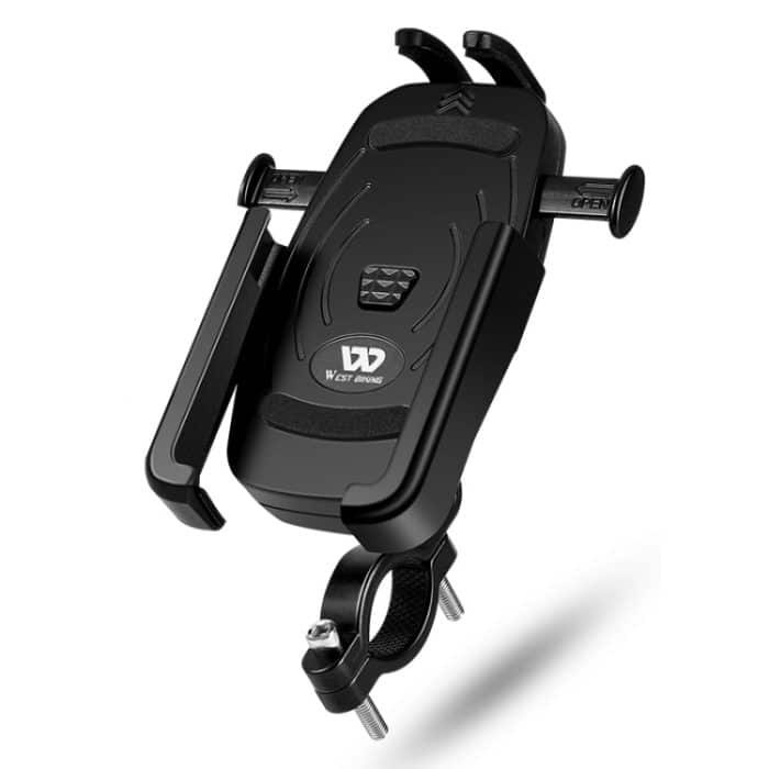 WEST BIKING Fahrrad-Handyhalter, Aluminium, 360 drehbar, für Elektrofahrrad, Roller, Motorrad, Handyständer, Stil:, Handlebar Style, Rearview Mirror Style – Bild 1